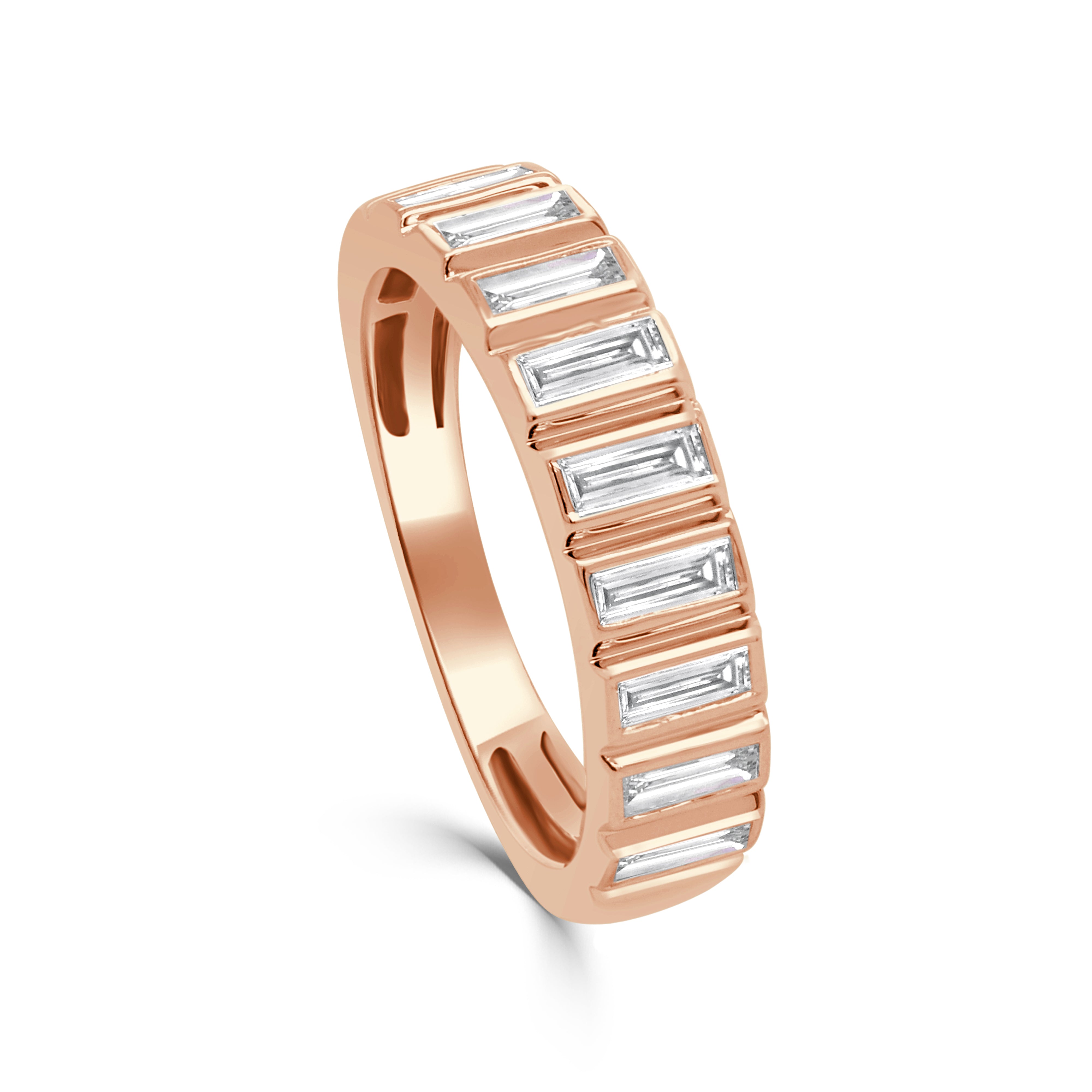 14K Gold Baguette Diamond Band - 0.66ct