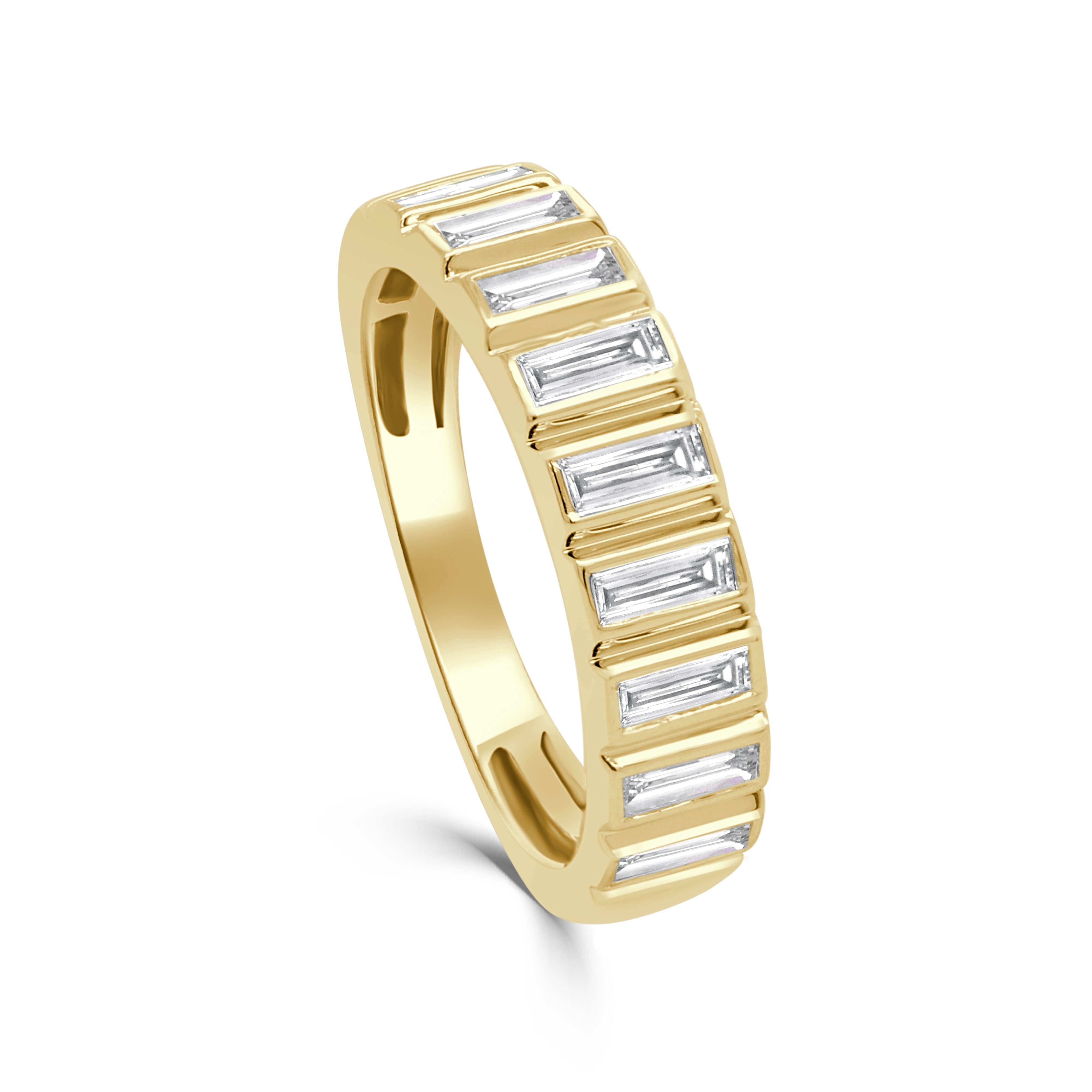 14K Gold Baguette Diamond Band - 0.66ct