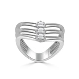 14K Gold 3 Stone Emerald Cut Diamond Ring - 0.46 CT