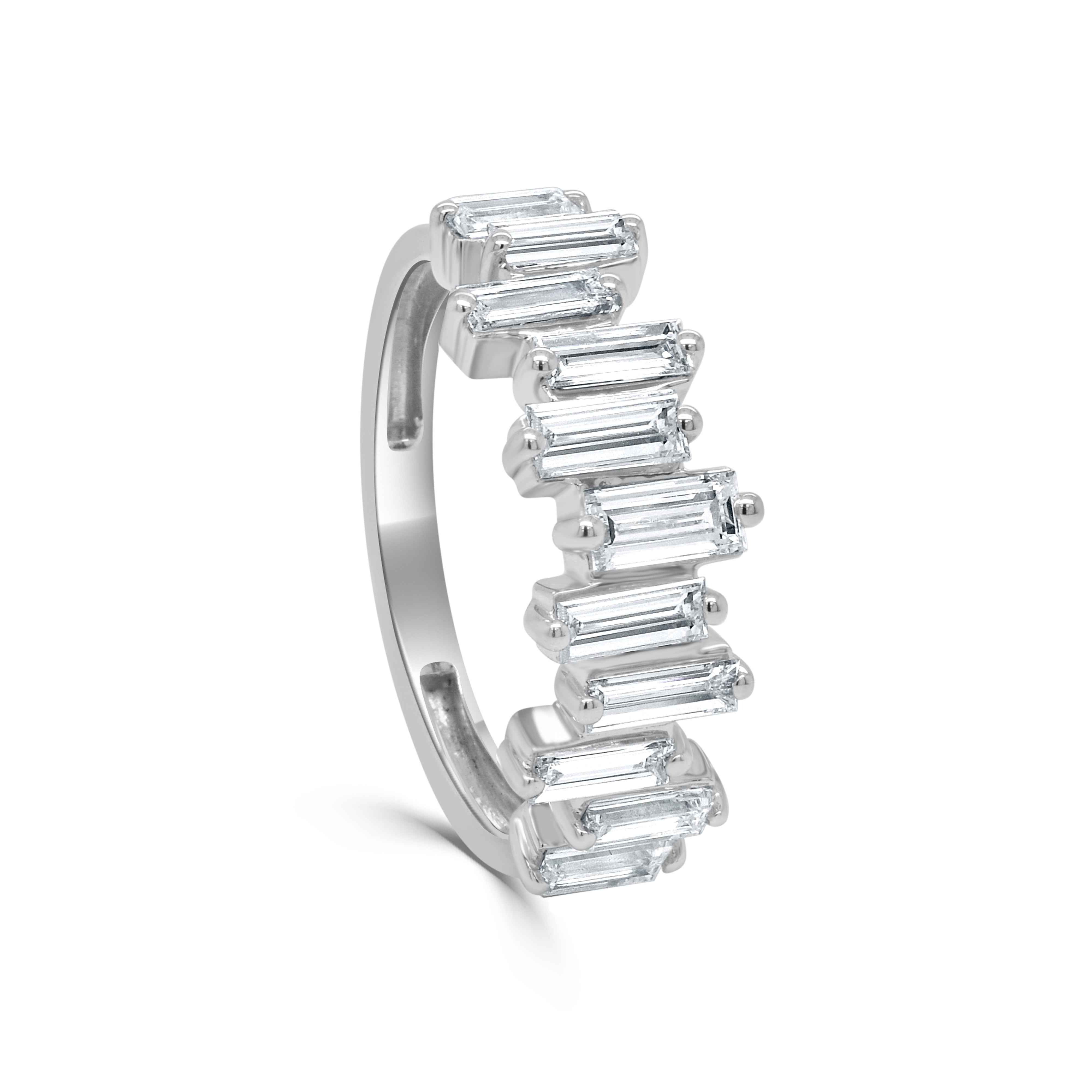 14K Gold & Straight Baguette Diamond Ring - 1.22ct