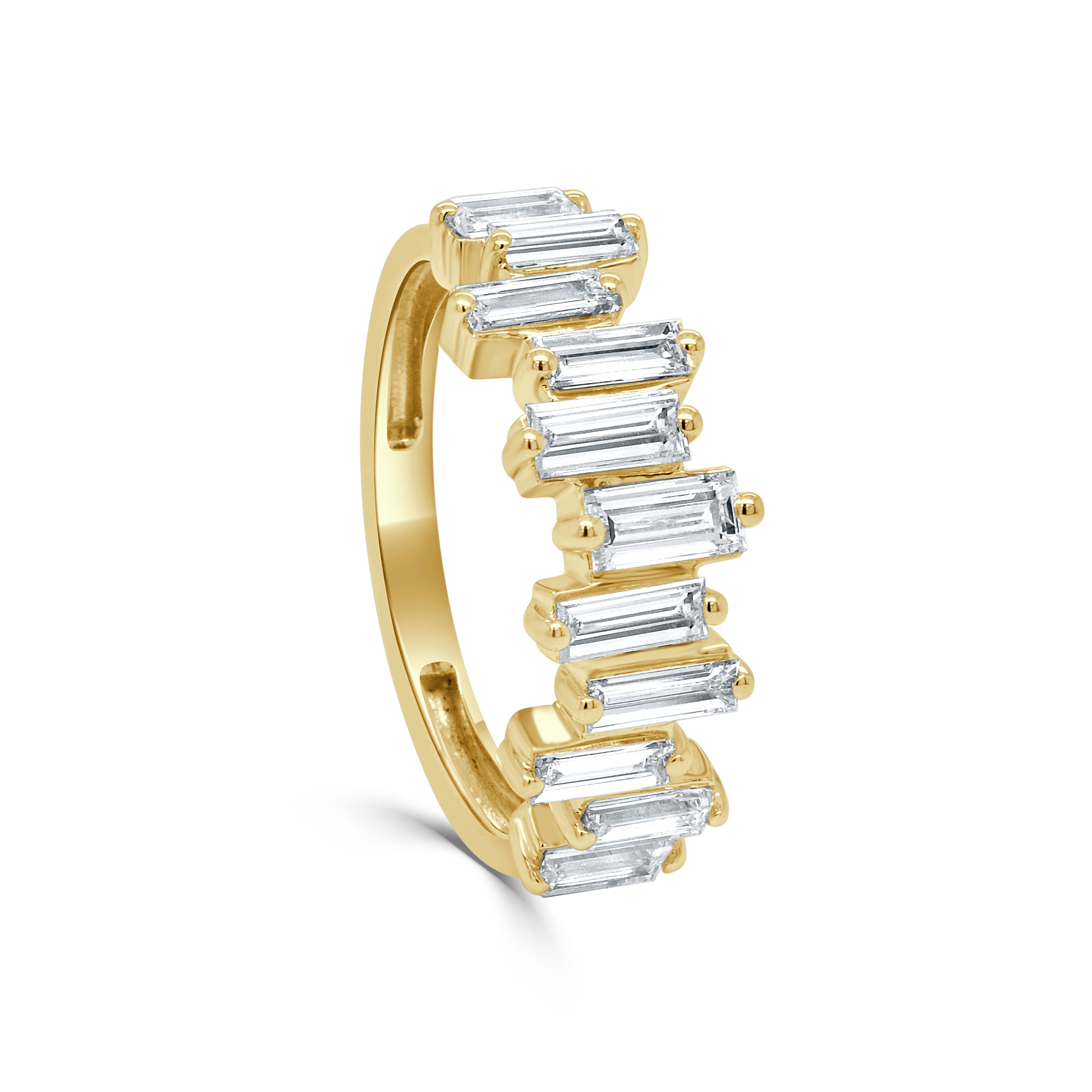 14K Gold & Straight Baguette Diamond Ring - 1.22ct