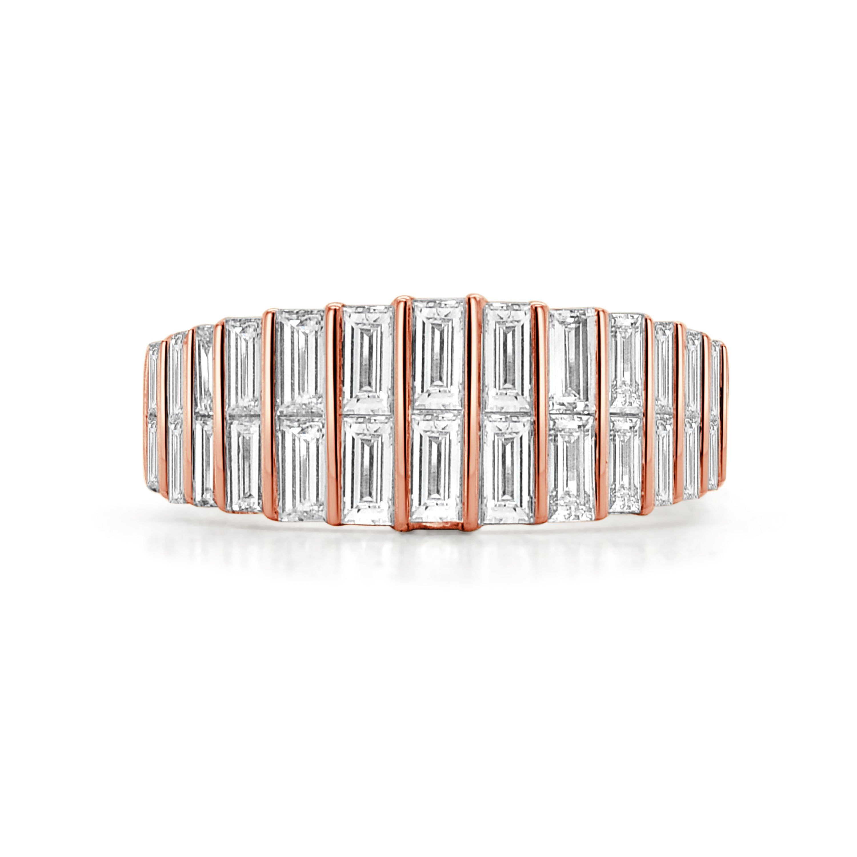14K Gold Diamond Baguette Ring - 1.67 CT.
