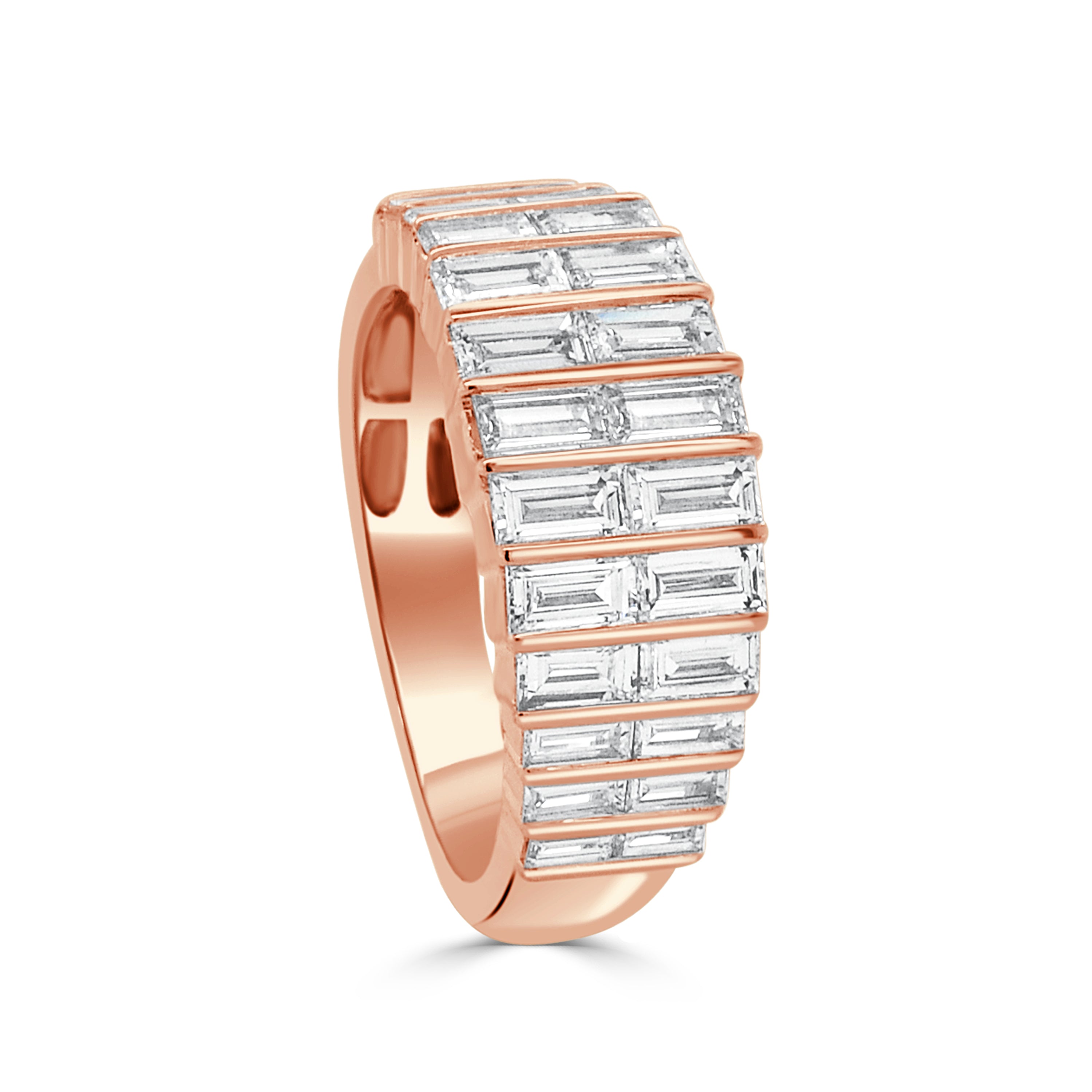 14K Gold Diamond Baguette Ring - 1.67 CT.