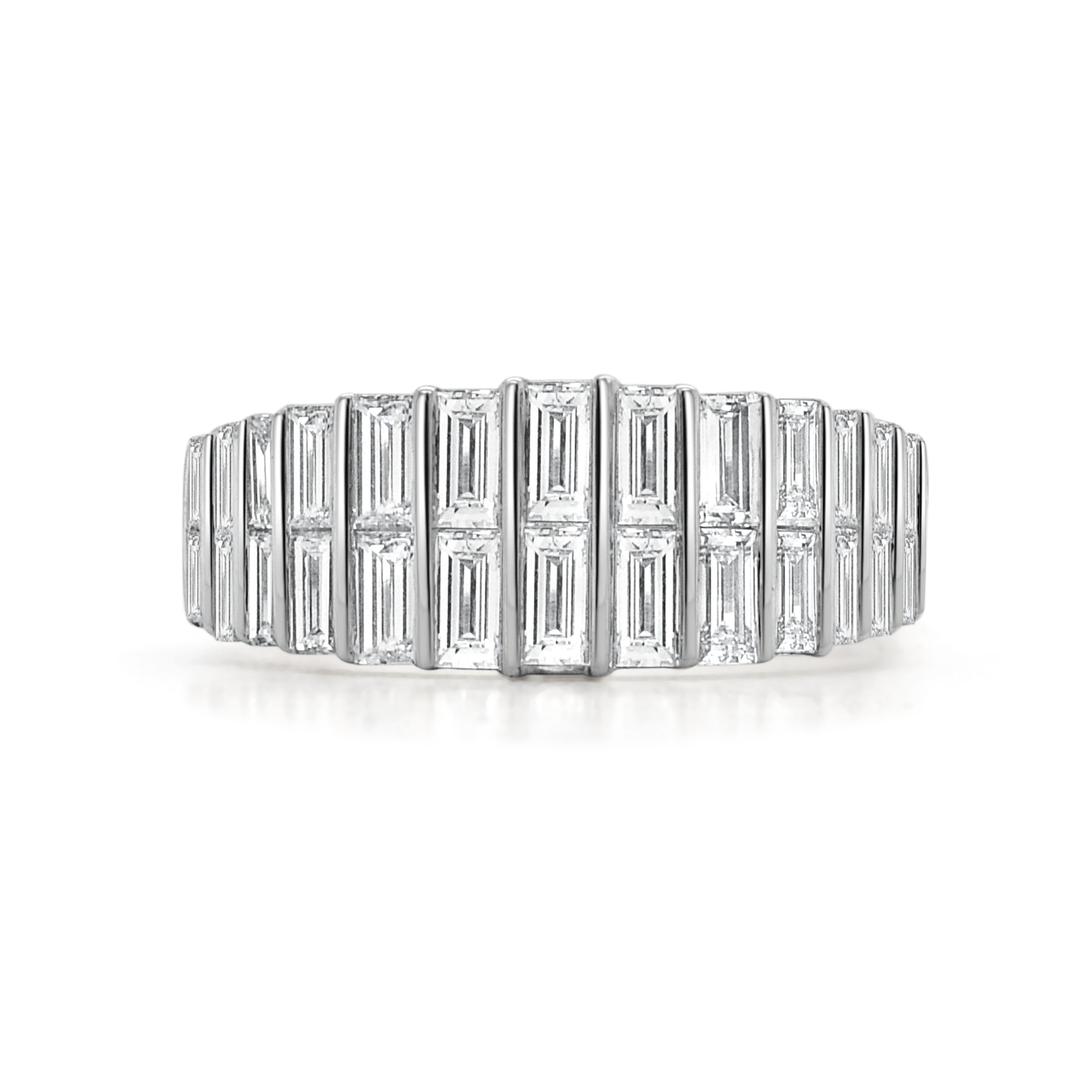 14K Gold Diamond Baguette Ring - 1.67 CT.