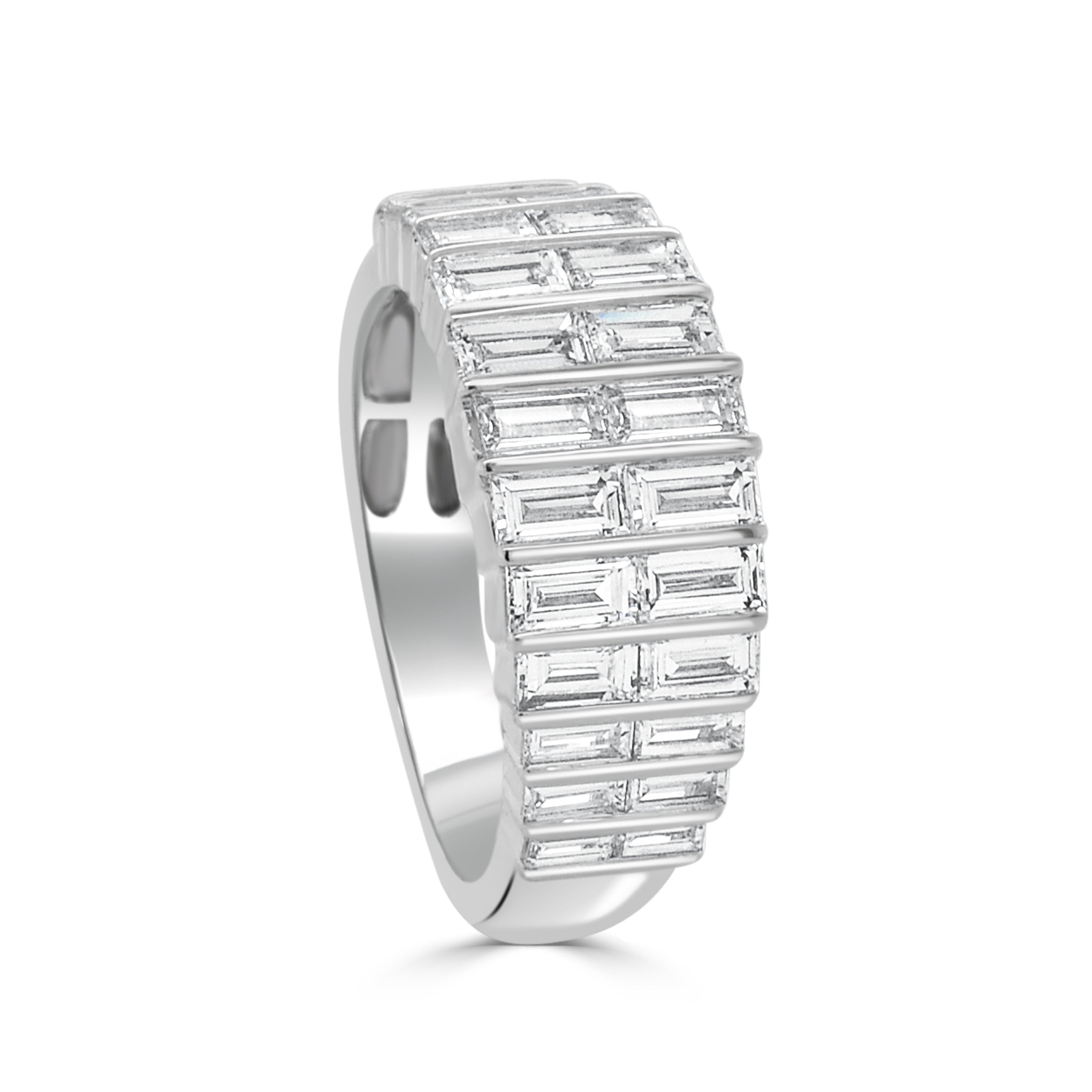 14K Gold Diamond Baguette Ring - 1.67 CT.