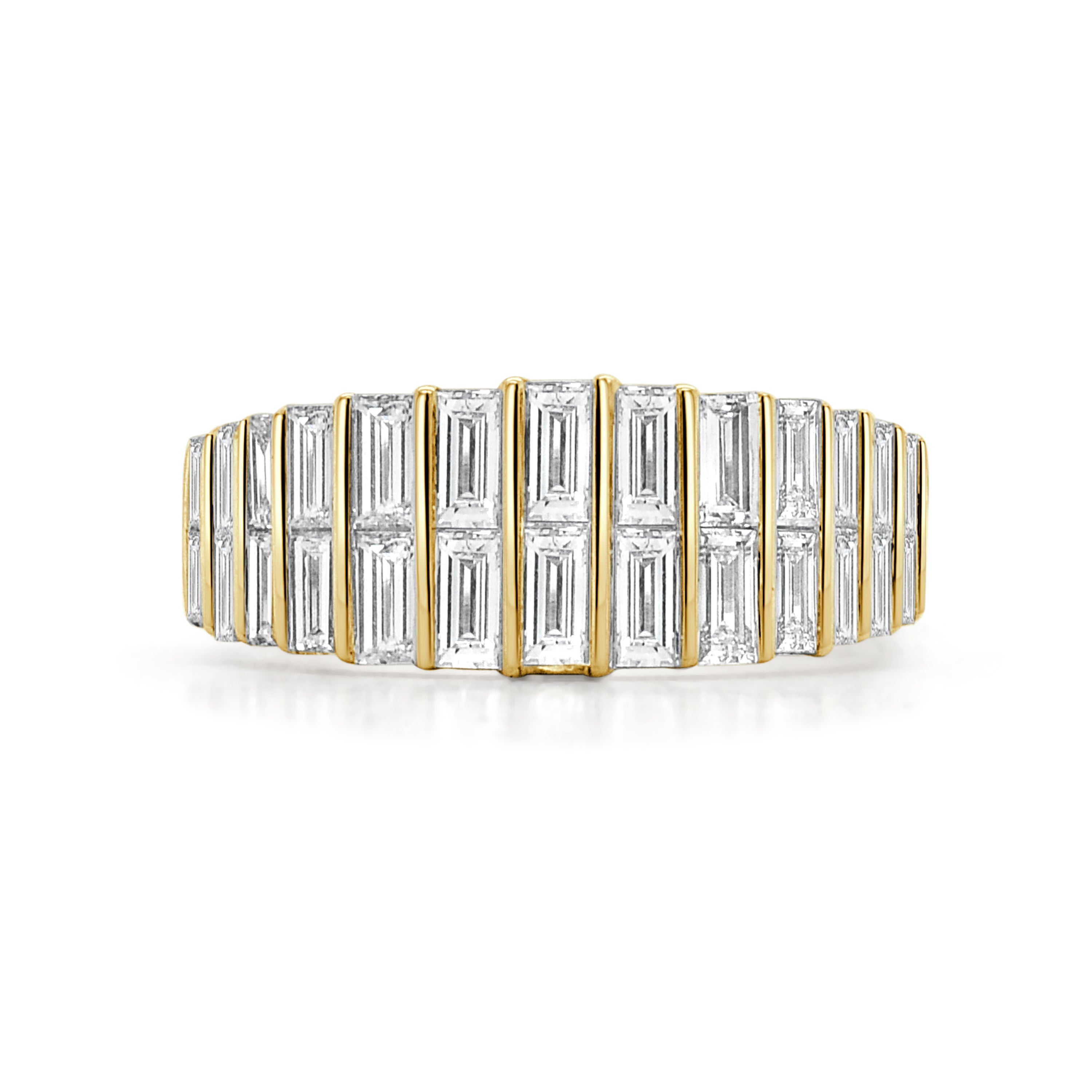 14K Gold Diamond Baguette Ring - 1.67 CT.