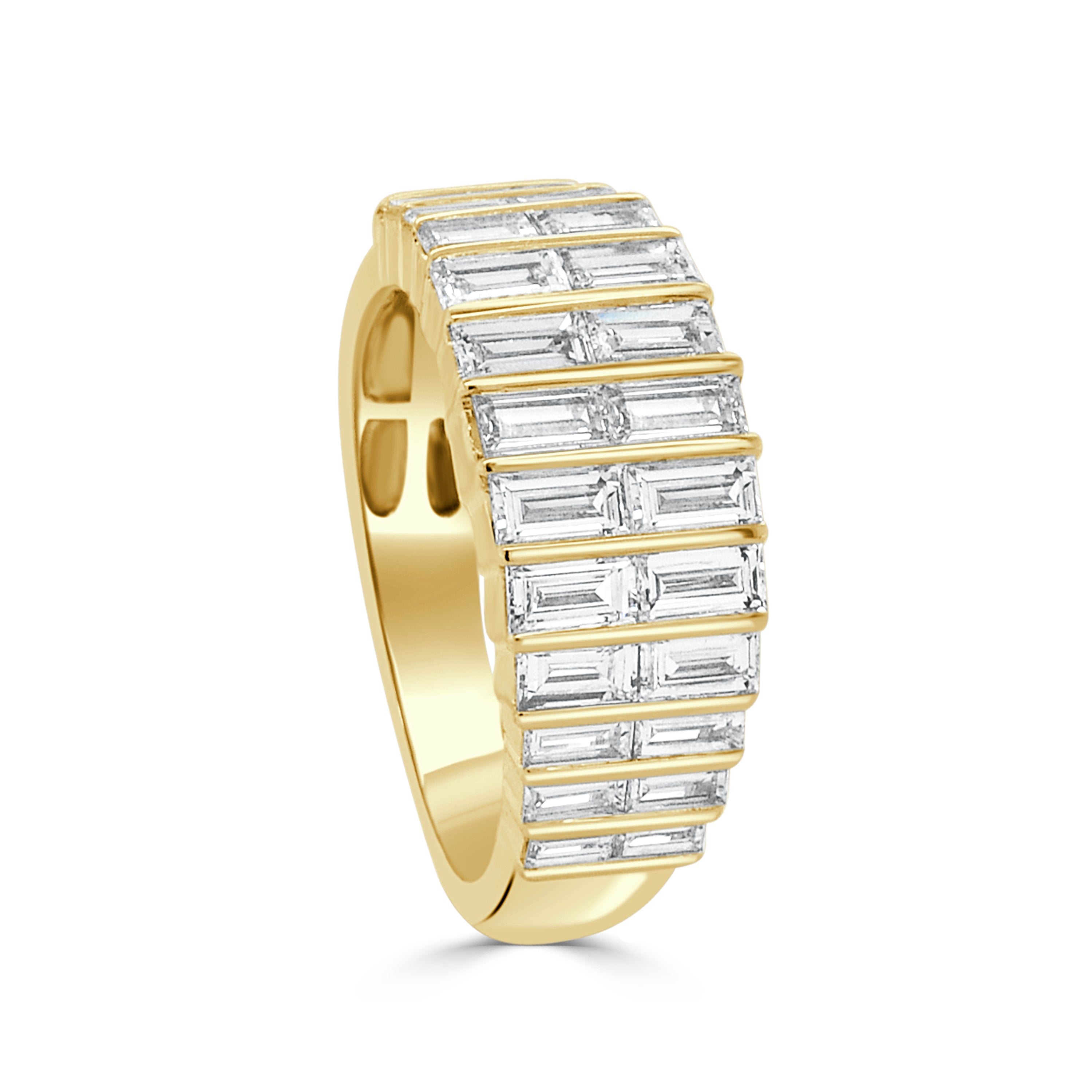 14K Gold Diamond Baguette Ring - 1.67 CT.