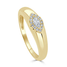 Load image into Gallery viewer, 14K Gold &amp; Marquise Diamond Center Band