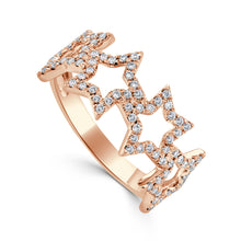 Load image into Gallery viewer, 14K Gold &amp; Diamond Star Ring