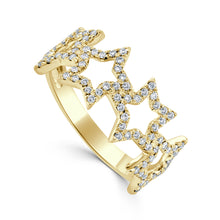 Load image into Gallery viewer, 14K Gold &amp; Diamond Star Ring