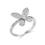 14K Gold Diamond Butterfly Ring