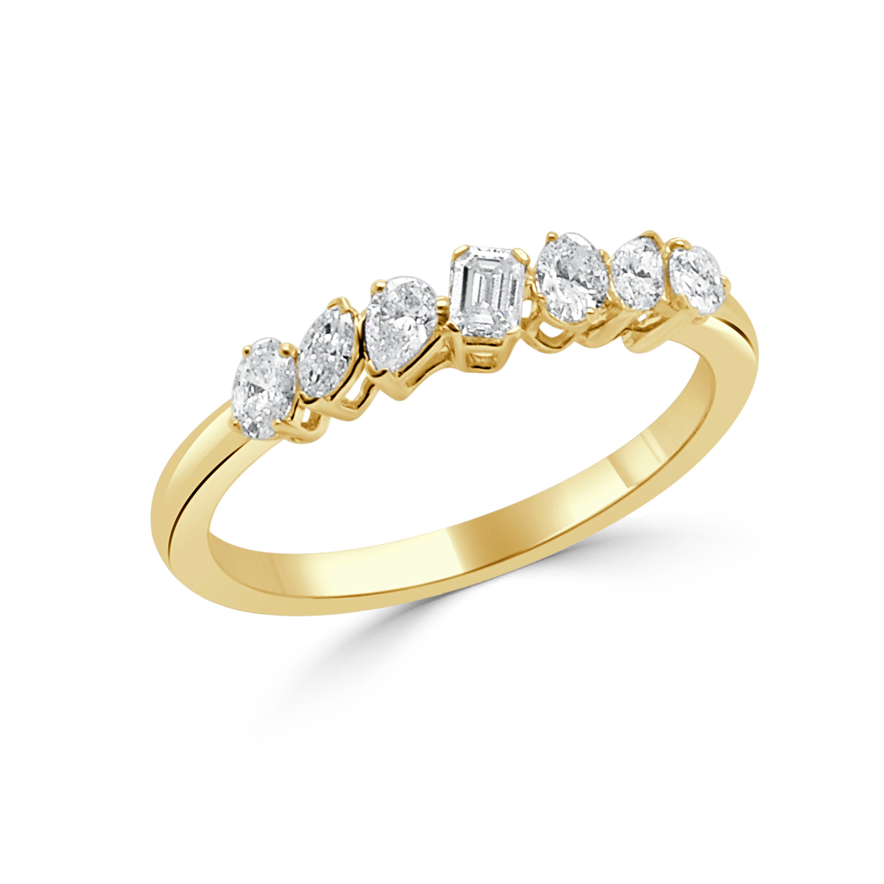 14K Gold Diamond Mixed Fancy Shape Diamond Ring - 0.47 CT