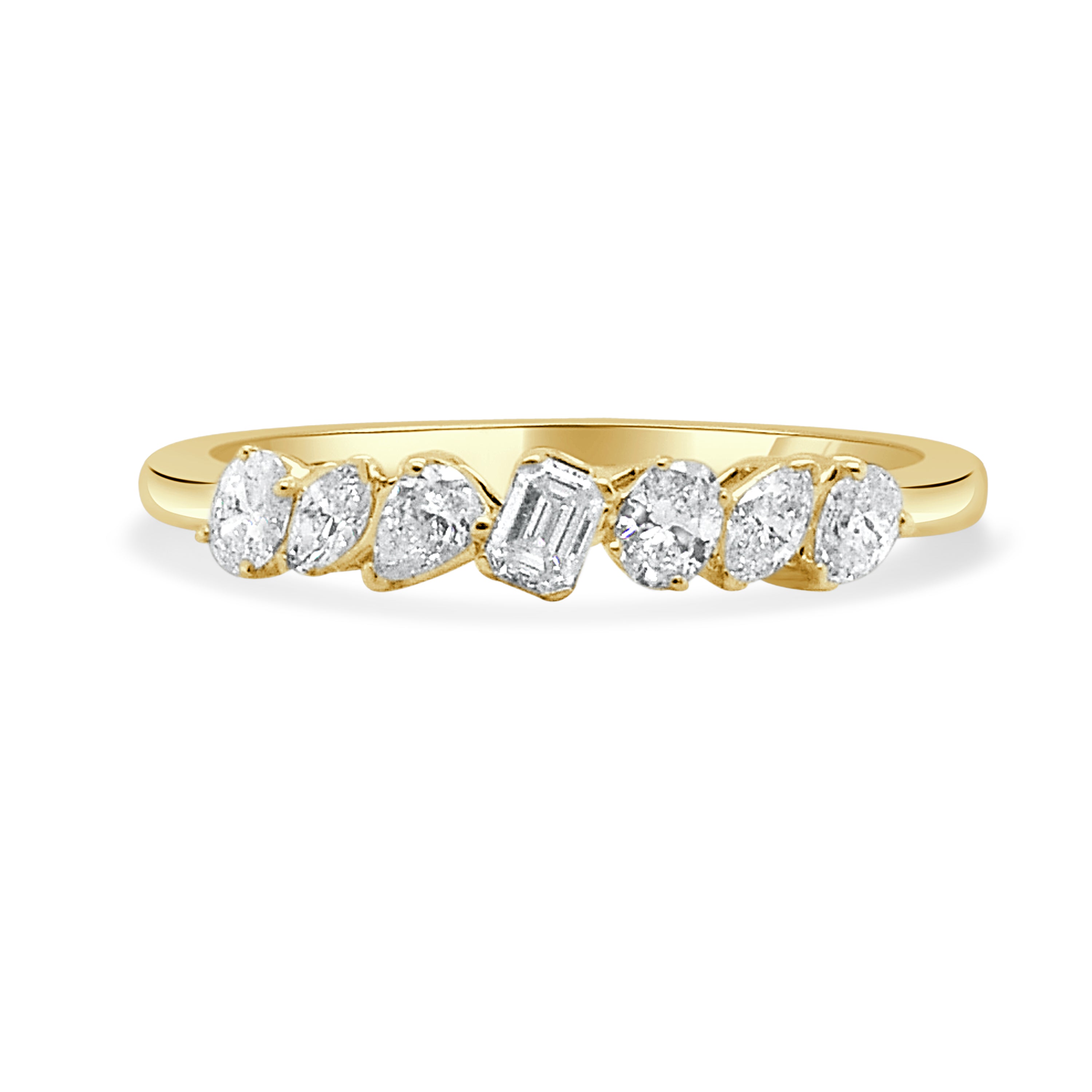 14K Gold Diamond Mixed Fancy Shape Diamond Ring - 0.47 CT