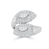 14K Gold Diamond Bypass Ring - 1.06 CT