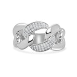 14K Gold Diamond Cuban Link Ring - 0.31 CT