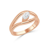 14K Gold Marquise Diamond Ring