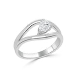 14K Gold Pear Shape Diamond Ring