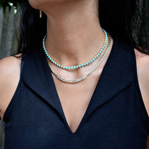 14K Gold & Emerald-Cut Diamond Bezel Set Necklace