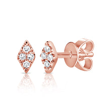 Load image into Gallery viewer, 14k Gold &amp; Diamond Stud Earrings