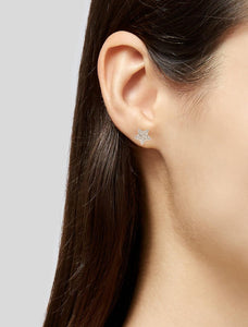 14k Gold & Diamond Star Earrings