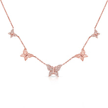 Load image into Gallery viewer, 14k Gold &amp; Diamond Butterfly Necklace