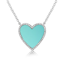 Load image into Gallery viewer, 14k Gold &amp; Turquoise Heart Necklace