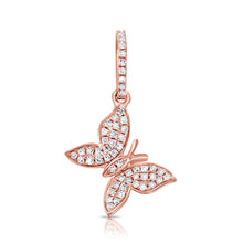 Load image into Gallery viewer, 14k Gold &amp; Diamond Butterfly Charm