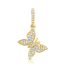 Load image into Gallery viewer, 14k Gold &amp; Diamond Butterfly Charm