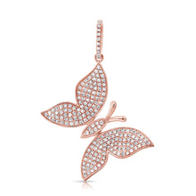 Load image into Gallery viewer, 14k Gold &amp; Diamond Butterfly Charm