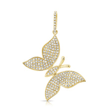 Load image into Gallery viewer, 14k Gold &amp; Diamond Butterfly Charm