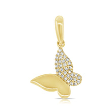 Load image into Gallery viewer, 14k Gold &amp; Diamond Butterfly Charm