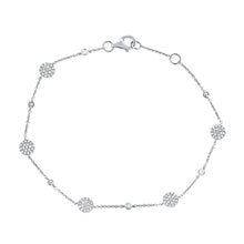 Load image into Gallery viewer, 14k Gold &amp; Diamond Disc Station Bracelet