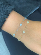 Load image into Gallery viewer, 14k Gold &amp; Diamond Disc Station Bracelet