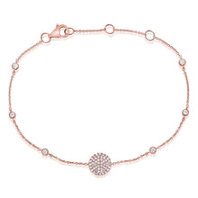 Load image into Gallery viewer, 14k Gold &amp; Diamond Circle Bracelet