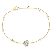 Load image into Gallery viewer, 14k Gold &amp; Diamond Circle Bracelet