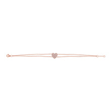 Load image into Gallery viewer, 14k Gold &amp; Diamond Heart Bracelet