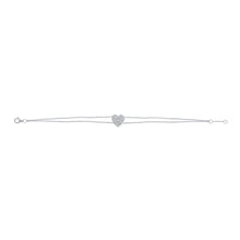 Load image into Gallery viewer, 14k Gold &amp; Diamond Heart Bracelet