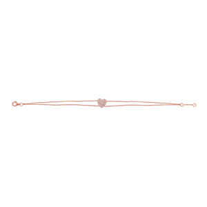 14k Gold & Diamond Heart Bracelet