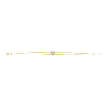 Load image into Gallery viewer, 14k Gold &amp; Diamond Heart Bracelet