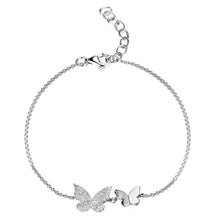 Load image into Gallery viewer, 14k Gold &amp; Diamond Double Butterfly Bracelet