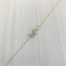 Load image into Gallery viewer, 14k Gold &amp; Diamond Double Butterfly Bracelet