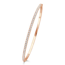 Load image into Gallery viewer, 14k Gold &amp; Diamond Eternity Bangle