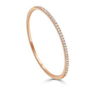 14k Gold & Diamond Bangle