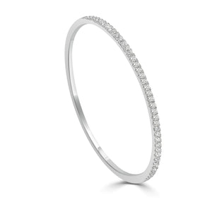 14k Gold & Diamond Bangle