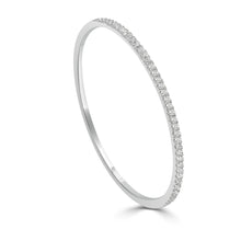 Load image into Gallery viewer, 14k Gold &amp; Diamond Eternity Bangle