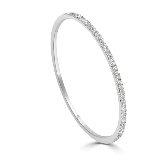 14k Gold & Diamond Eternity Bangle