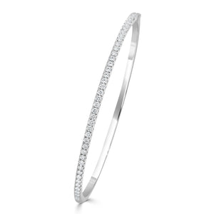 14k Gold & Diamond Eternity Bangle