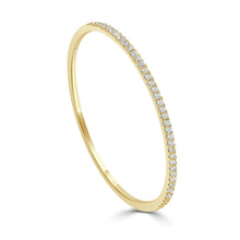 Load image into Gallery viewer, 14k Gold &amp; Diamond Eternity Bangle