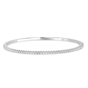 14k Gold & Diamond Eternity Bangle