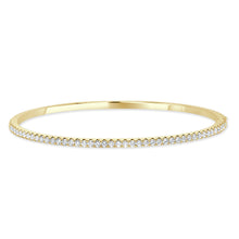 Load image into Gallery viewer, 14k Gold &amp; Diamond Eternity Bangle